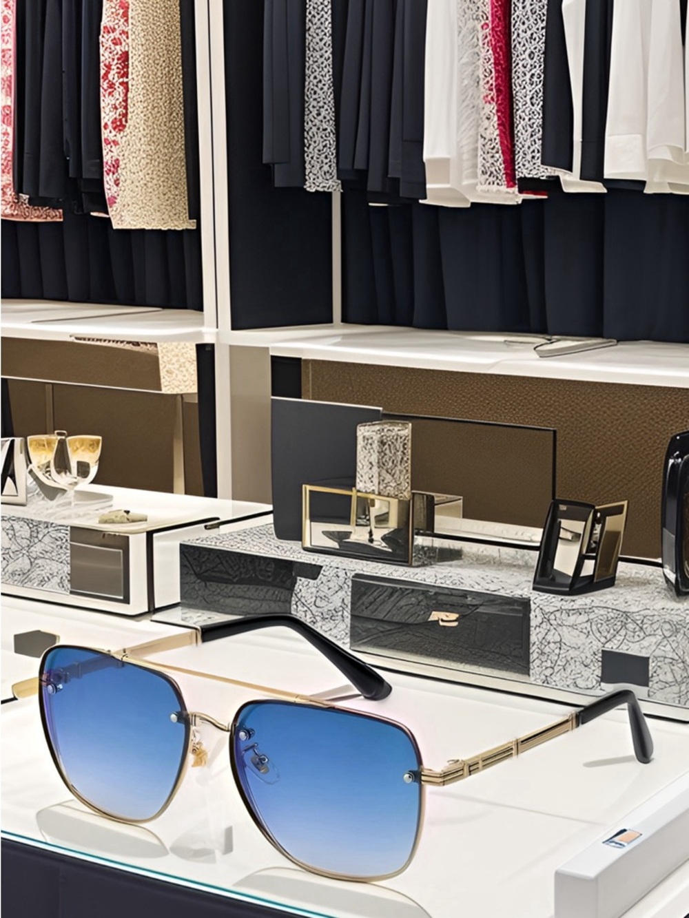 Men’s Elegant and Refined Anti-UV Sunglasses with Metal Frame. - Picture 3 of 11